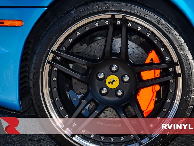 Rvinyl 3M Caliper Wraps Reflective Vinyl High Heat Temperature Film (Ruby Red) 4 Sheets x (12 "" x 12 "") W/App Card - Image 5